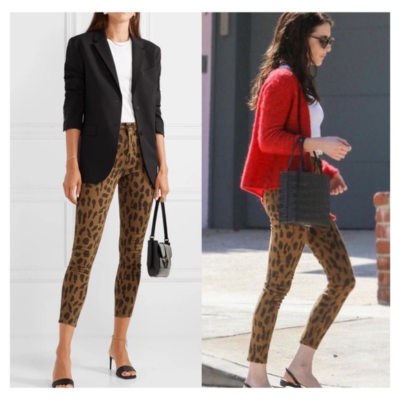 NWT L'Agence Margot Spot High-Rise Ankle Skinny Animal Print Jeans - Picture 2 of 5